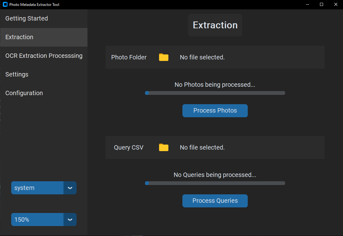 Screenshot of PMET program